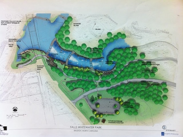 Raleigh Councilors approved designs for the whitewater park plan in 2011. This year, park supporters received federal 501(c)3 nonprofit status. 
