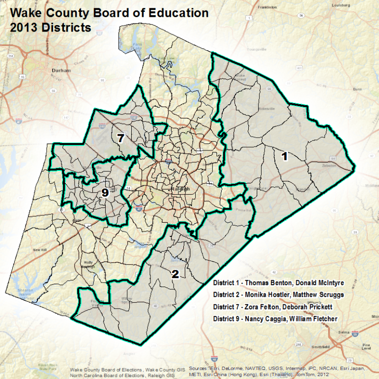 Wake School Board districts up for election. 