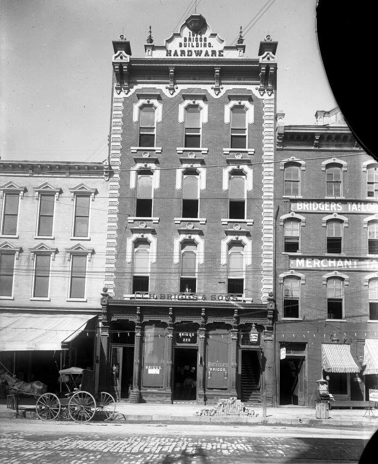 Briggs Hardware around 1910. The building remains today, now operating as the Raleigh City Museum.