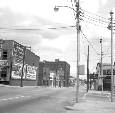 East Davie Street in Raleigh in the 1950s 