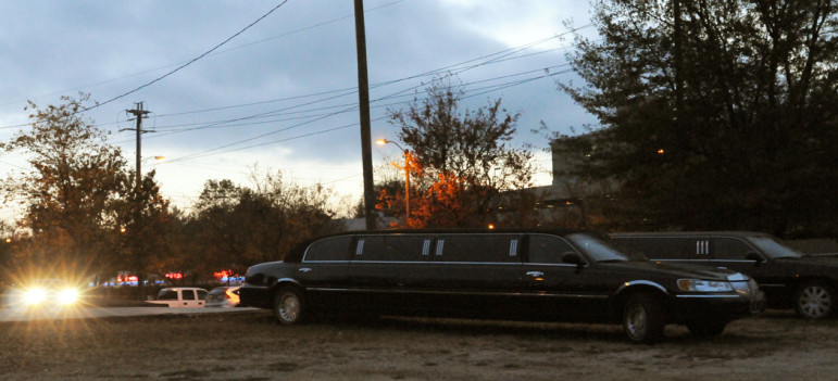 Limos parked near the 42nd St. restuarant.