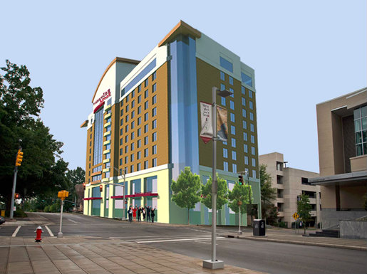 An early sketch of the new hotel