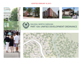 Raleigh's Unified Development Ordinance