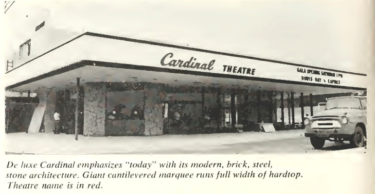 The Cardinal Theatre as it appeared in the October 16, 1967 issue of Box Office Magazine. 