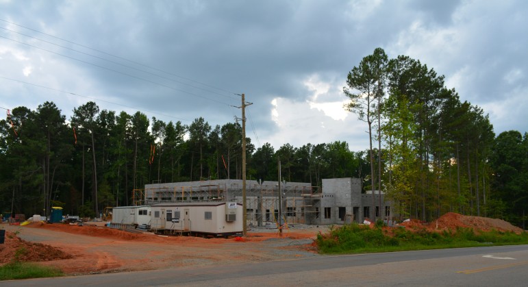 Vertical construction is well underway at the site of Raleigh's newest fire station