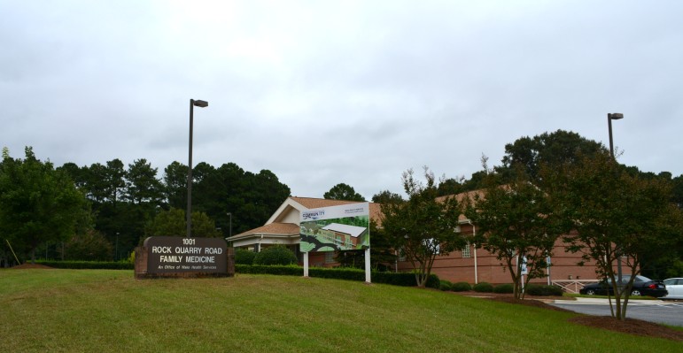 The existing Wake Health Services Building on Rock Quarry Road