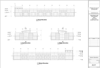 An example of a page from a site plan, taken from zoning case SP 17-14, a proposed shopping center on Wake Forest Road