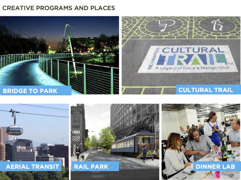 The Raleigh Downtown Experience Plan includes talk of Aerial Transit within the city