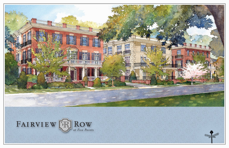 A rendering of Fairview Row at Five Points