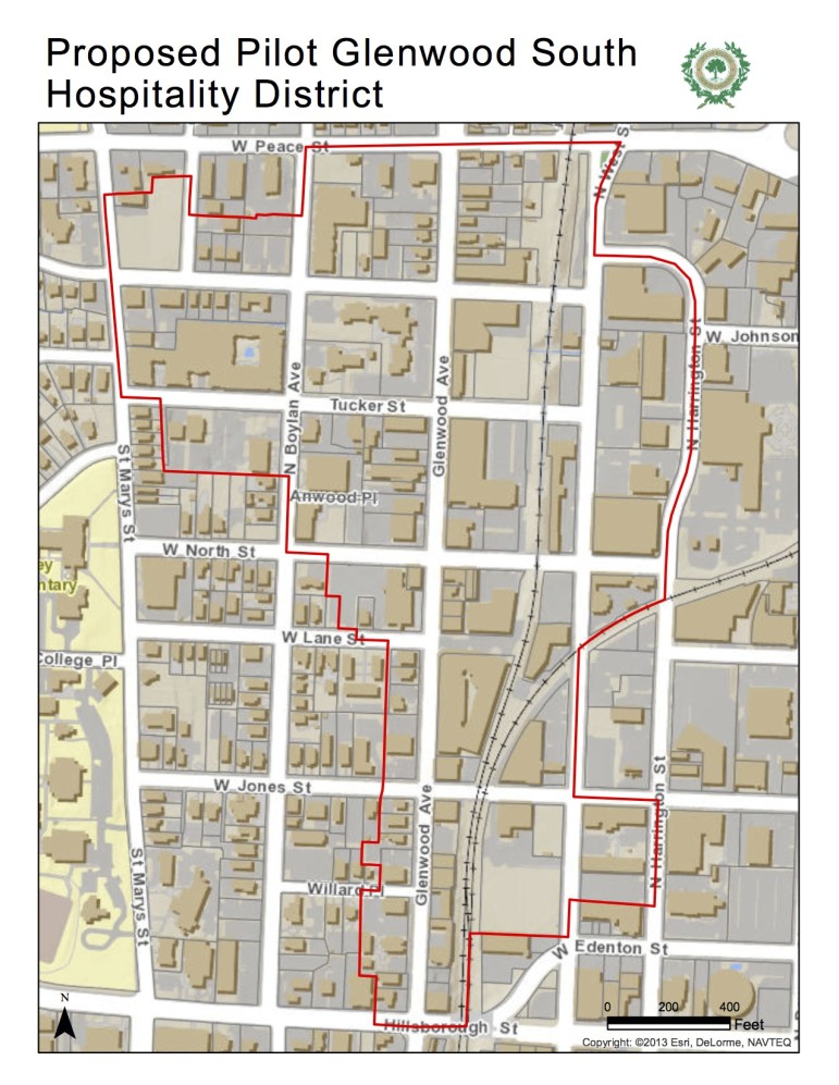 This map indicates the original boundaries for the district. The section at the top left stretching to St. Mary's will not be part of the pilot program.