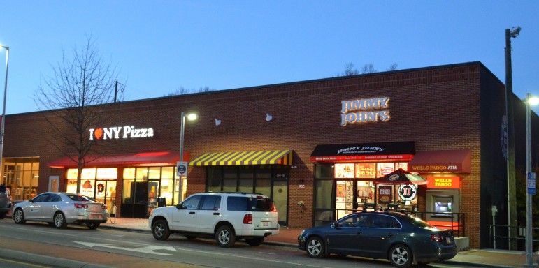 The former Dunkin Donuts, to the left of the Jimmy John's, will soon be home to Freshii