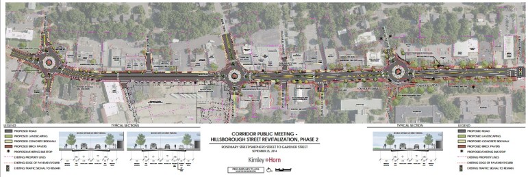 A map of the second phase of the Hillsborough Street Redevelopment Project