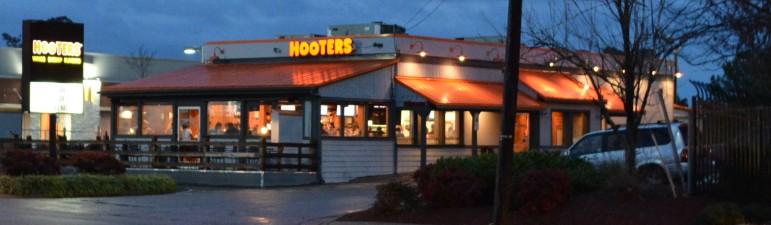 The Hooters on Wake Forest Road is known for its interior decor