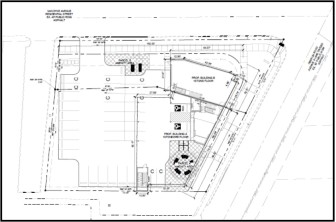 A site plan for the new medical facility