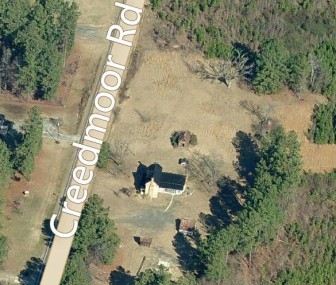 An overhead shot of the property in question