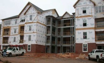 The Summerhill Apartments in December 2001 as they were being built.