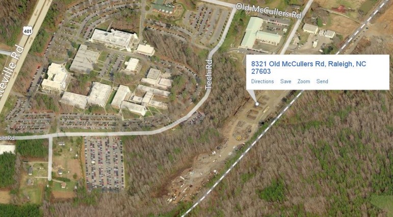 The site of some new parking lots near Wake Tech