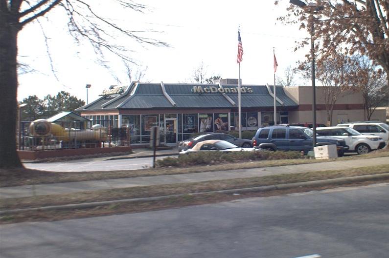 This McDonald's is scheduled for demolition. 