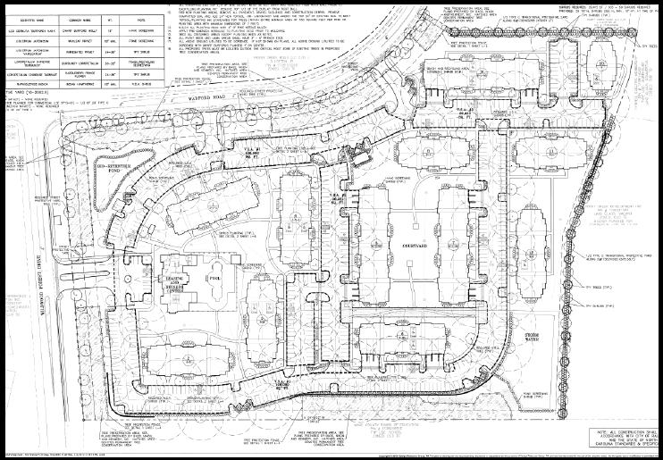 Original site plans for the apartments