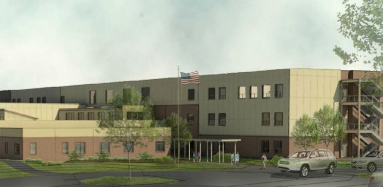 A rendering of Pine Hollow Middle School, which was the recipient of 2015's largest permit to date