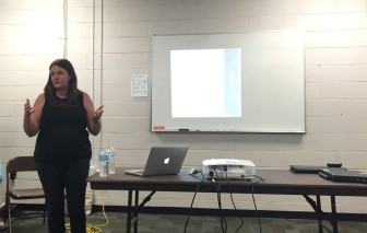 Shana Overdorf gave a presentation on the homeless in Wake County at the June 18 CAC Meeting