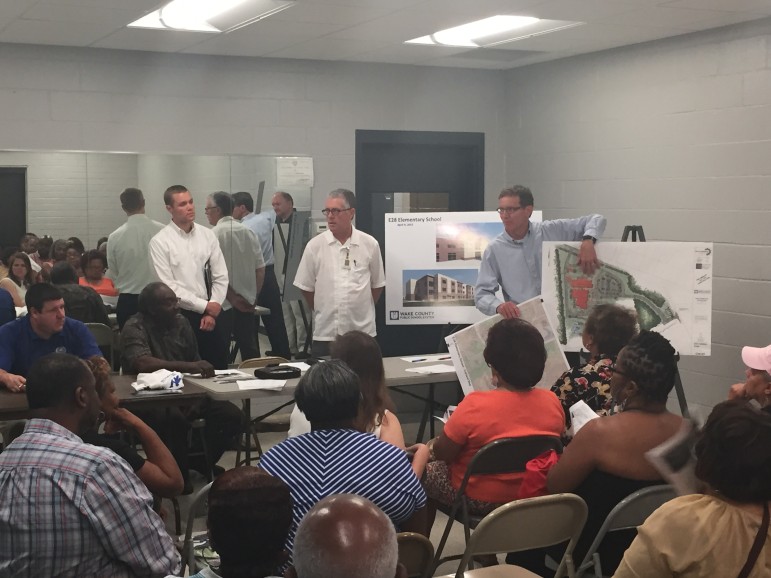 Representatives from the Wake County School Board presented plans for a new elementary school to the Southeast CAC