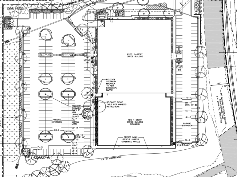 Site plans for the new Ateb office building