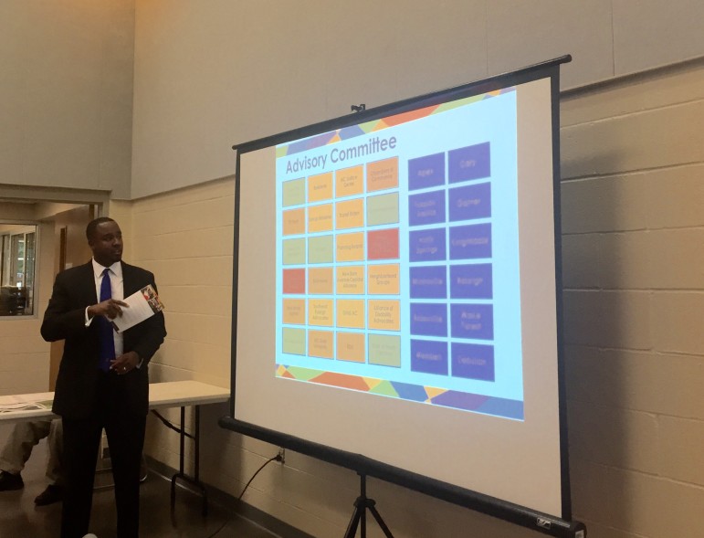 Corey Branch presented the Wake Transit plan to the Central CAC on Monday, July 6