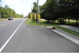 A sidewalk near Fox Road