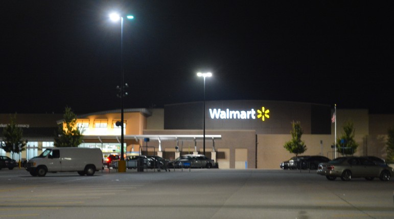 The Wal-Mart near the Triangle Town Center remains open 24 hours per day