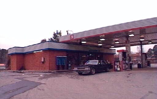 The gas station in January 1996.