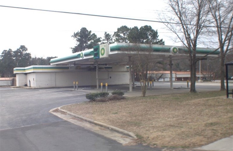The BP Gas Station at 2120 New Bern Avenue in February 2015