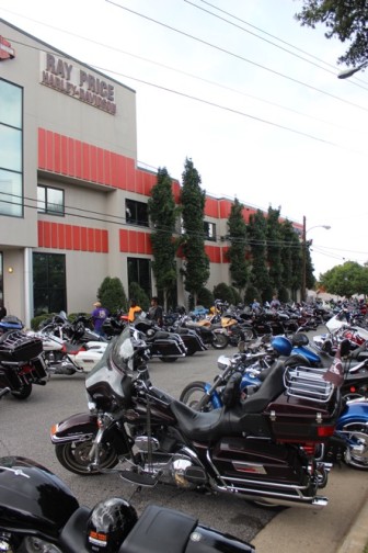 Hundreds of motorcyclists gather at Ray Price Harley Davidson in Raleigh on Sept 25 for Iron Elite 2015, an event honoring the heritage of the African American Rider