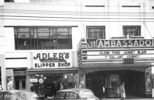 The "colored" entrance can be seen to the left of Adler's Slipper Shop