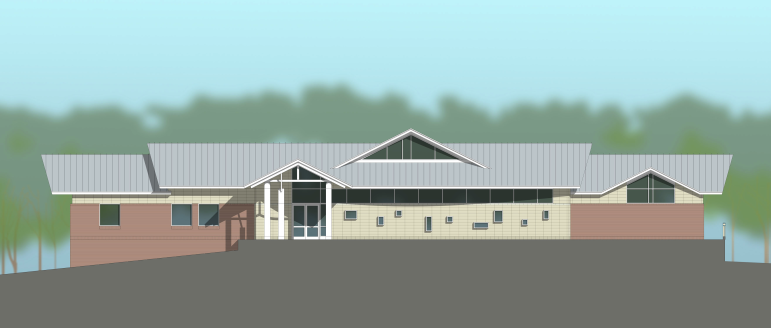 Preliminary drawings of the Lake Johnson Woodland Center