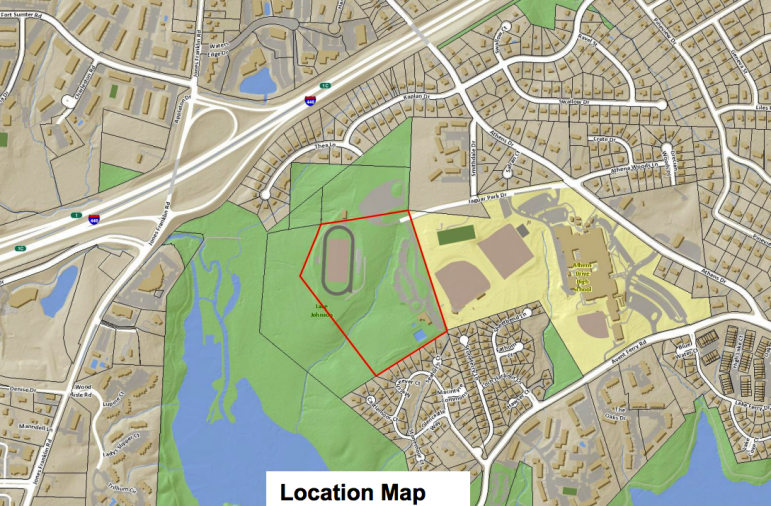 This map shows where the center will be located