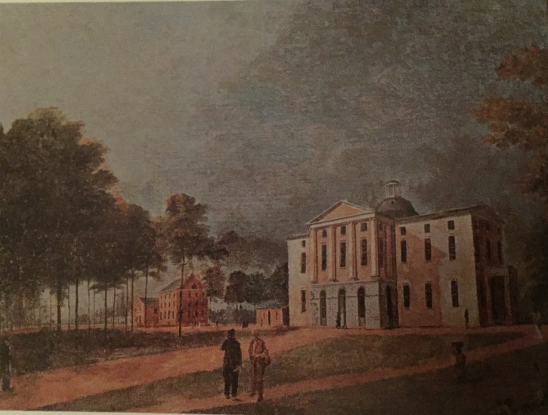 The only original likeness so far as is known of the first State House.