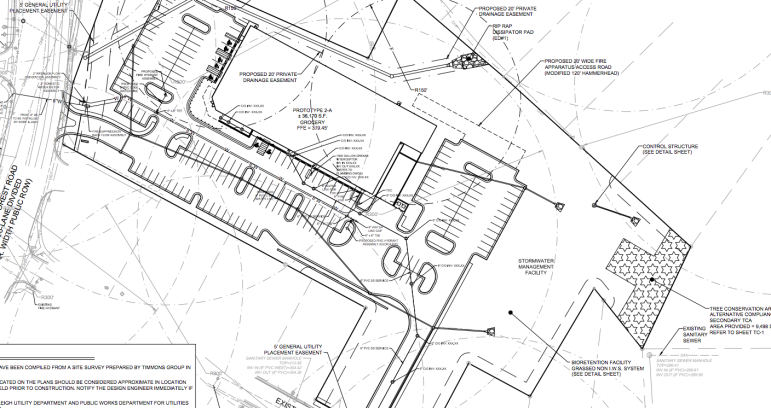 Site plans for the Lidl Grocery Store