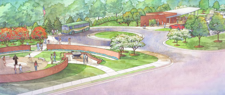 A rendering of the proposed expansion of the memorial garden