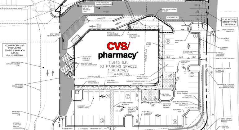 Site plans for the new CVS