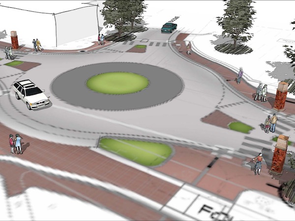 3D Sketch of Piers at Brooks Roundabout