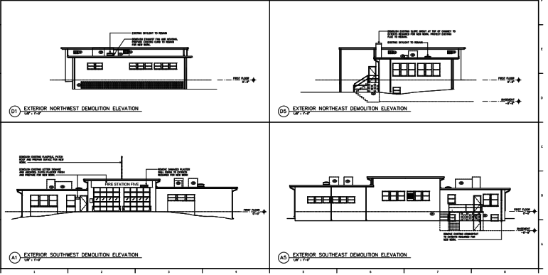 Plans for the renovation of Fire Station No. 5
