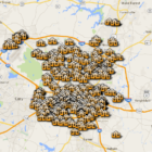 Map of all apartment complexes in Raleigh