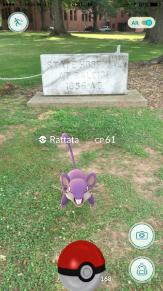 The graveyard at Dix is the site of a Pokemon Gym