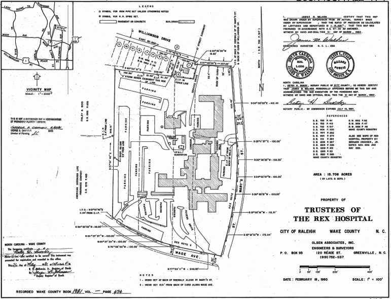 A survey of the site conducted prior to its sale to the state in 1980