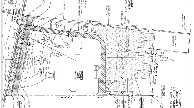 Site plans for 1019 Oberlin