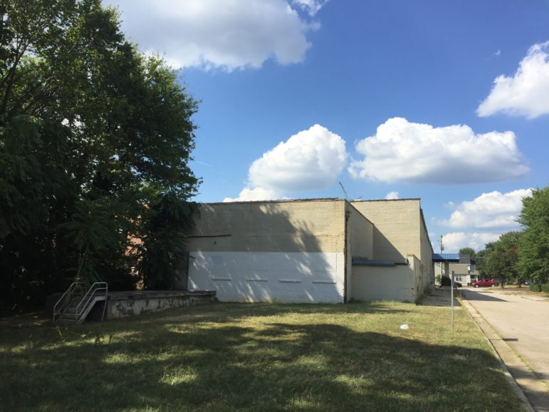 The back of the former Rex Building on Chavis Way