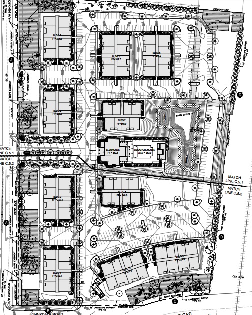 The site review plan contained a higher-resolution site plan drawing