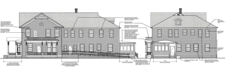 Architectural drawings for the restoration of the Norris-Heartt House
