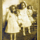 Ruth Pope, left and Evelyn Pope, ca. 1913